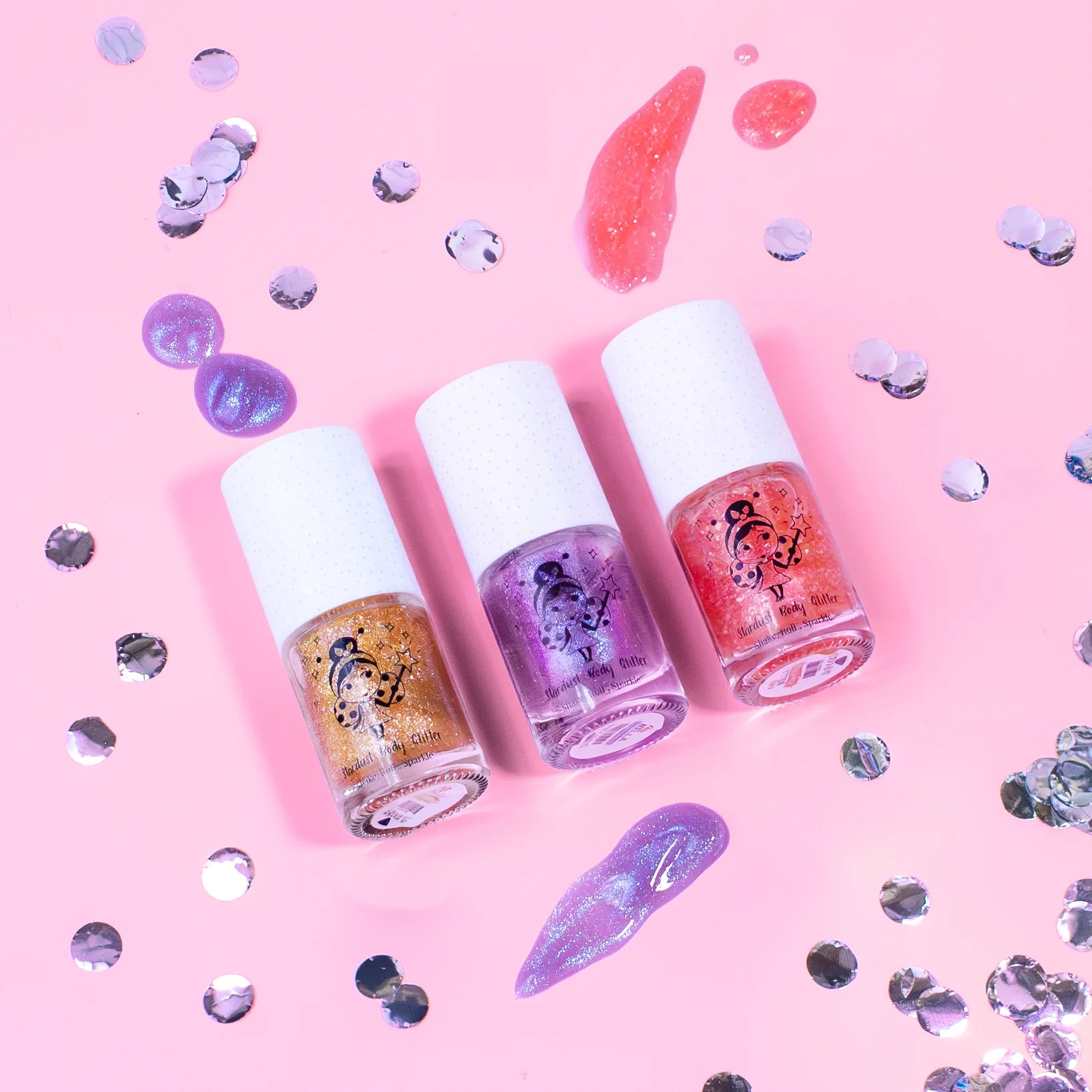 Planet Pink roll-on body glitter