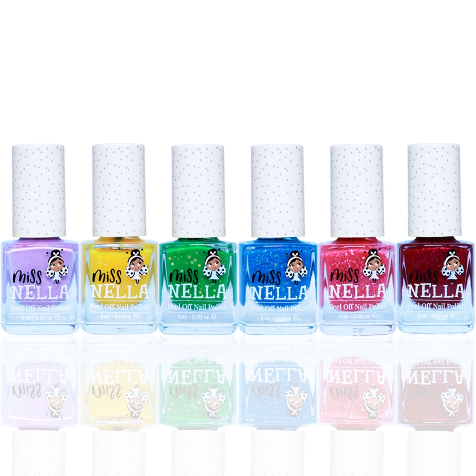 Glitter Pack of 6 Non Toxic Nail Polishes