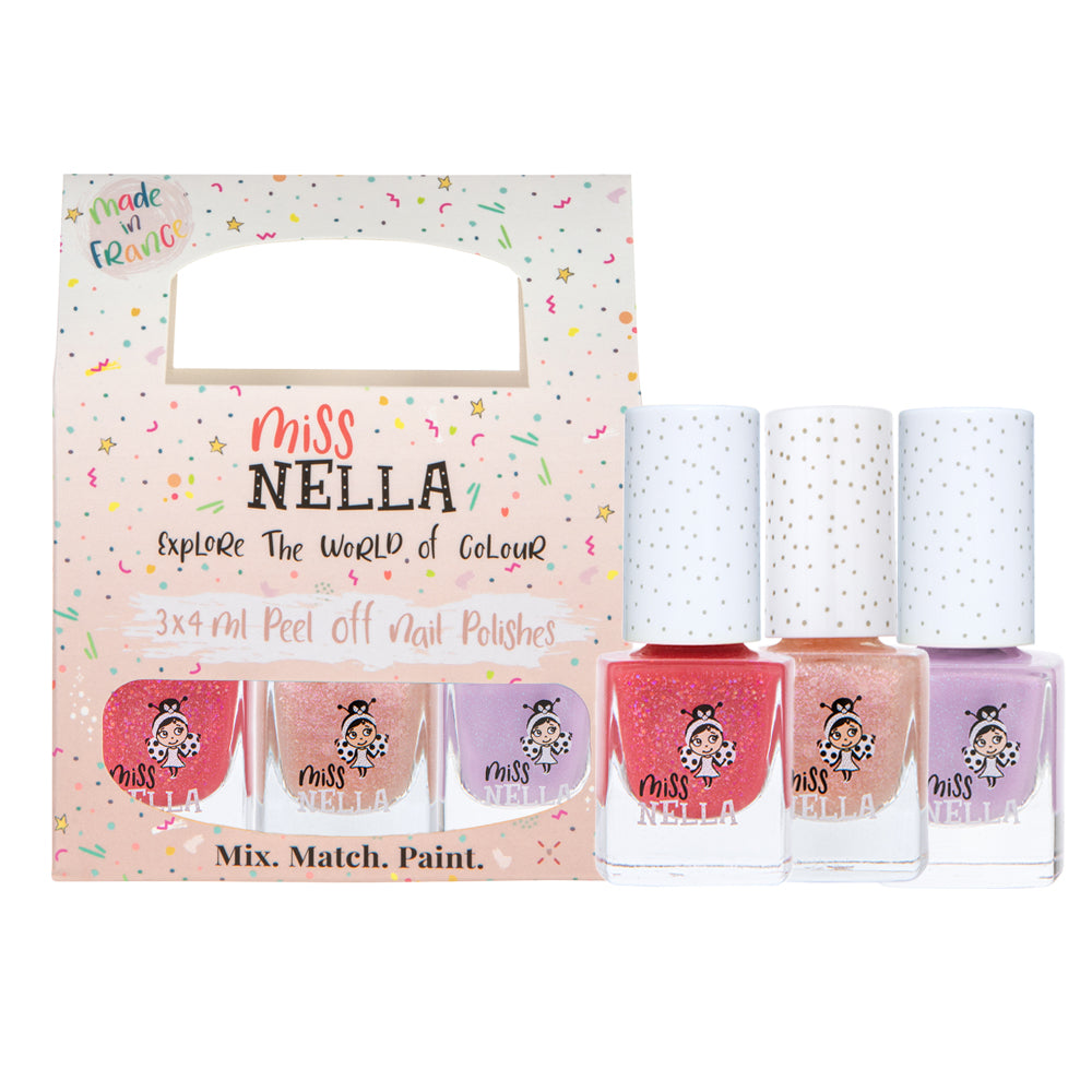 3-piece Kids Nail Polish Bundle Alcohol-free Your Colours!